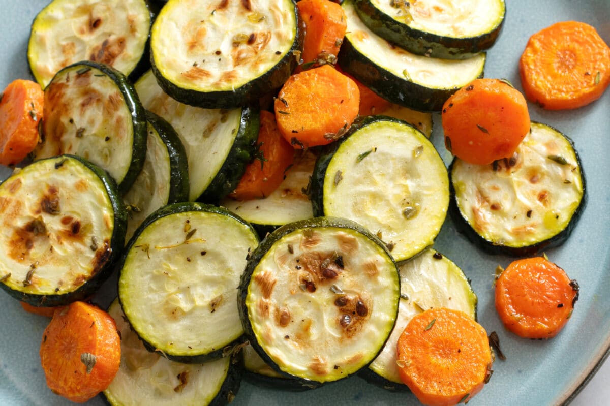Make our Herb Roasted Zucchini and Carrots for during the week or for the holidays!