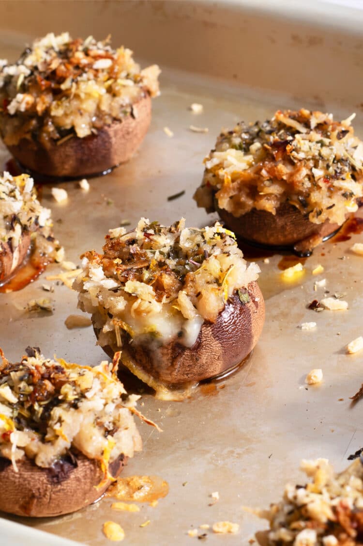 These yummy mushrooms are full of cheesy goodness and "meaty" texture.