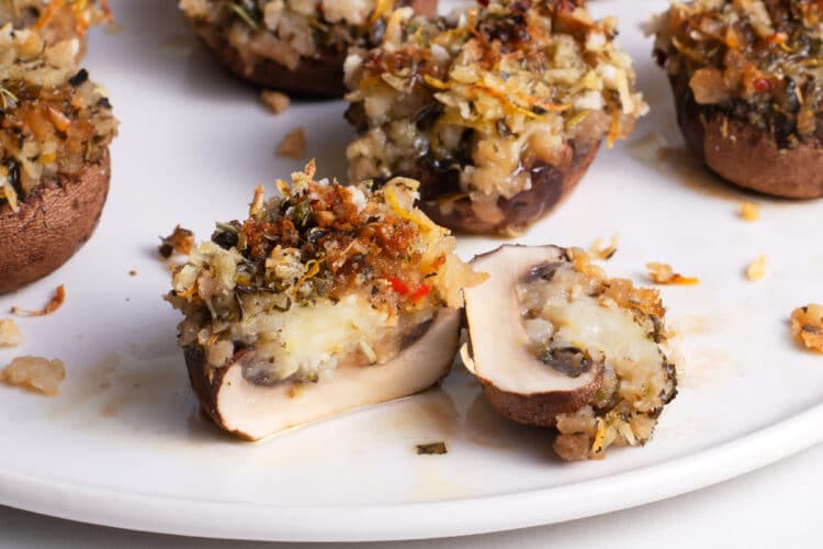These cheesy and delicious stuffed mushrooms are so satisfying!