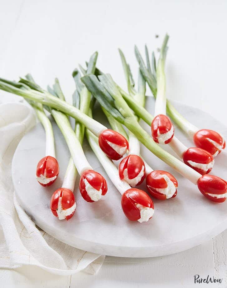 ketogenic cherry tomato boursin tulips